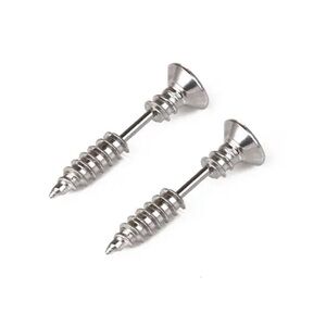 Silver Anthropologie Screw It Earrings